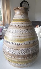 Vase Steingut Handgefertigt Top Zustand 23cm Hoch Herbst