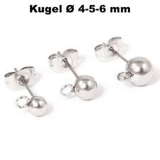 Ohrstecker kugel durchmesser - ohrstecker,