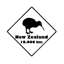 Kiwi - Aufkleber Auto Folie KFZ Neuseeland New Zealand Vogel  Sticker Schildform