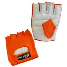 Leder Fitness Bodybuilding Trainingshandschuhe Sporthandschuhe - orange