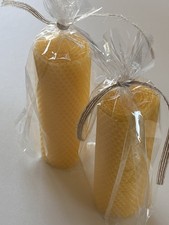2er set bienenwachskerzen - set,