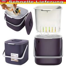 4L Biomülleimer Küche mit Knopfdruck-Deckel Abfalleimer Mülleimer Bio