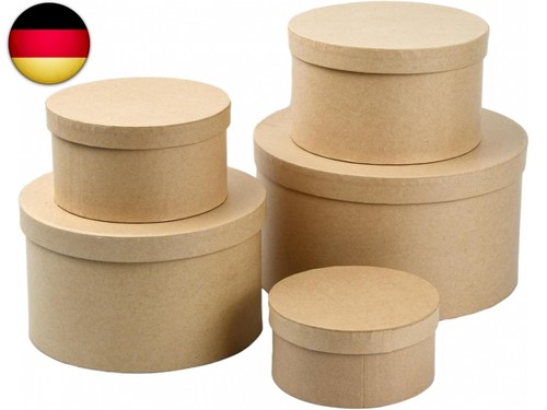 Geschenkbox rund 5er set - rund, 5er-set