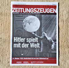 ZEITUNGSZEUGEN 5 Oktober 1933 Völkerbund Austritt Ergebnis der Reichstagswahl ?