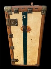 Antiker Übersee Koffer Schrank Hartmann Pathfinder Ca. 1920/30 Eisenkugel Rollen