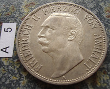 Anhalt 3 Mark 1911 Friedrich Kaiserreich Silber