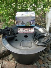 PE Becken mit GFK Deckel Ø66cm | Pumpe Oase Aquarius Universal 1000 | LED