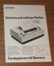 Seltene Werbung SIEMENS HF 1048 Fernkopierer Fax #2 1978