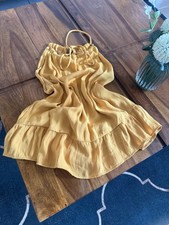 Sommer Bluse Top Senfgelb Gr