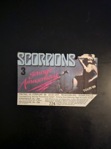 Scorpions ticket 1988 savage - 1988,