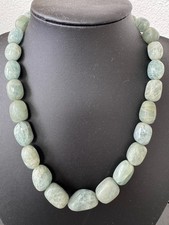 Aquamarin XL Kette Collier 925 Silber 45+5 cm ca 500 Carat 11-13x18mm G7