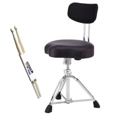 Pearl D-3500BR Schlagzeug-Hocker mit Lehne +Sticks