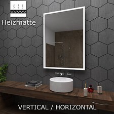 BOSTON Badspiegel mit LED Wandspiegel  nach Maß Heizmatte jede Große A02