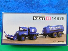E17 Kibri 1:87 H0 Bausatz 14976 MB Unimog Kehrmaschine + Anhänger OVP TOP