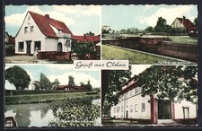 AK Oldau, Gemischtwaren v. Elli Rickmann, Partie an der Schleuse, Gasthof Ehren 