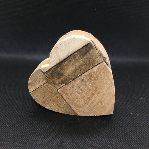 Holz herz 10x3x10cm natur deko - 10x3x10cm,