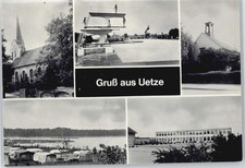 50501581 - 3162 Uetze Schwimmbad Sprungbrett Kirche Baum Camping