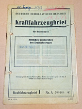 KFZ Brief Kraftfahrzeugbrief
