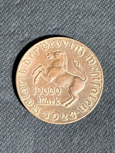 Notgeld 10000 mark münze - notgeld, 1923