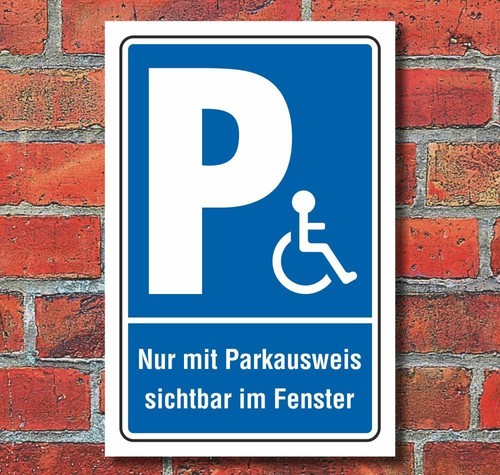 Schild behinderten parkplatz - behinderten,