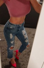 Hollister Damen Jeans Hose W24 L24 24/24 XS 34 High Rise Skinny blau %SALE%