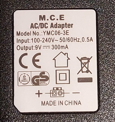 Netzteil 300ma type - netzteil, 9v/300ma