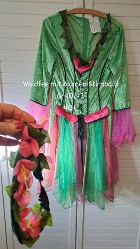 Waldfee kostüm mit blumen - ,