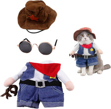 Cowboy kostüm für haustiere - cowboy-kostüm,