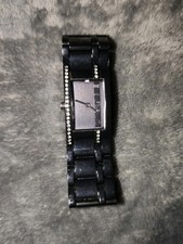 Esprit Damen Mädchen Und Armbanduhr Schwarz Black Kristall Strass Glitzer 