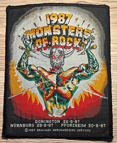 Monsters rock 1987 - of, patch