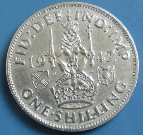 One shilling 1947 george - uk, 1947,