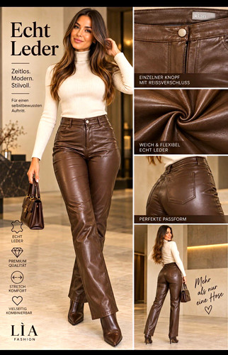 Clan damen leder - leder, stretch