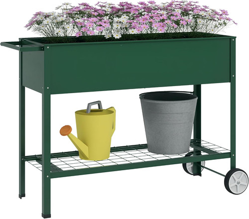 Outsunny hochbeet mit rädern - hochbeet,