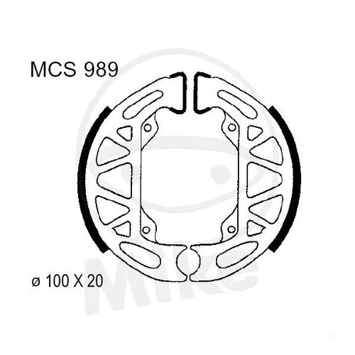 Bremsbacken hinten trw mcs989 - bremsbacken,
