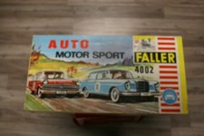 Faller AMS Bahn 4002 mit Opel Kapitän und Mercedes komplet und geprüft