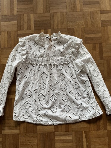 Zara bluse mit - bluse, broderie