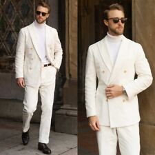 Weißer Herren-Cord-Anzug