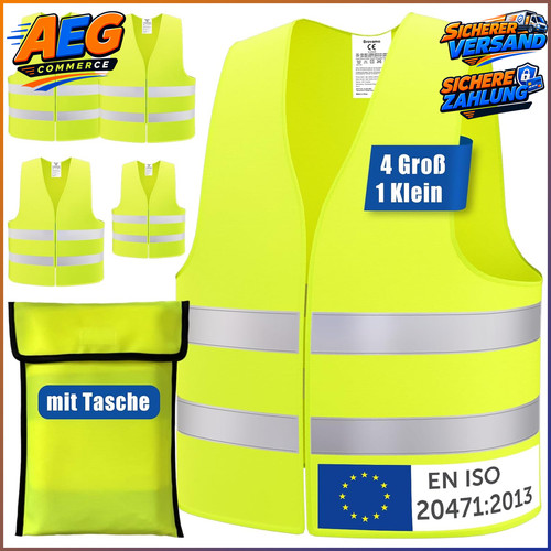 Warnwesten auto europaweit - auto, 4+1