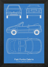 Fiat Punto Cabrio Framed Wall