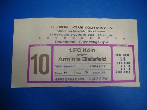 Ticket fc köln - 80/81,