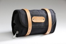 Cicli-Franconi Satteltasche Saddle Bag, Canvas Leder Fahrradtasche,schwarz