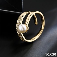 Luxus Damen Ring mit Perlen