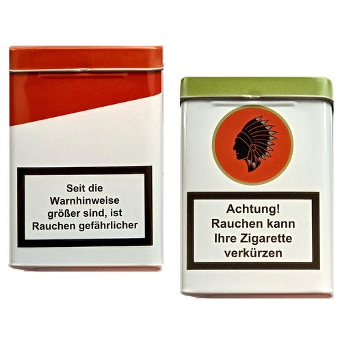 Metall zigarettenetui - 2x, metall-zigarettenetui