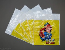 FÜNF unbenutzte ALTE Plastiktüten - PEZ aus der PEZ-BOX - wohl um 1965-1972