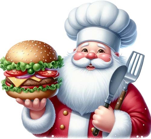 Weihnachten santa hamburger - weihnachten,