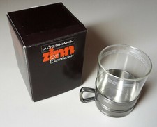 4 Teegläser von Auerhahn Zinn Exclusiv - unbenutzt