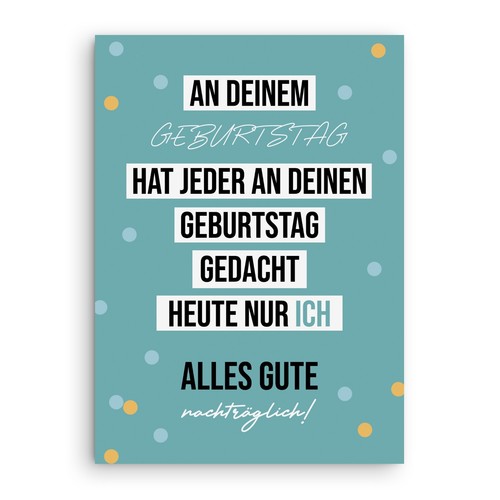 Geburtstagskarte nachträglich - geburtstagskarte,
