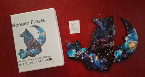 Puzzle wooden holz wolf - wooden, im