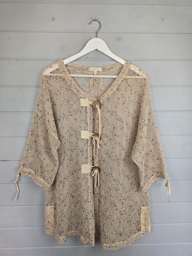 Neslay open weave kimono - open,