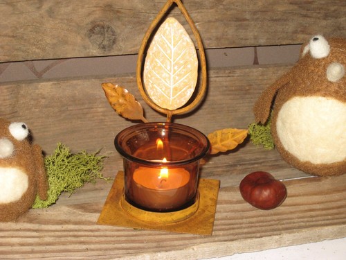 Teelichthalter rost braun - rost,